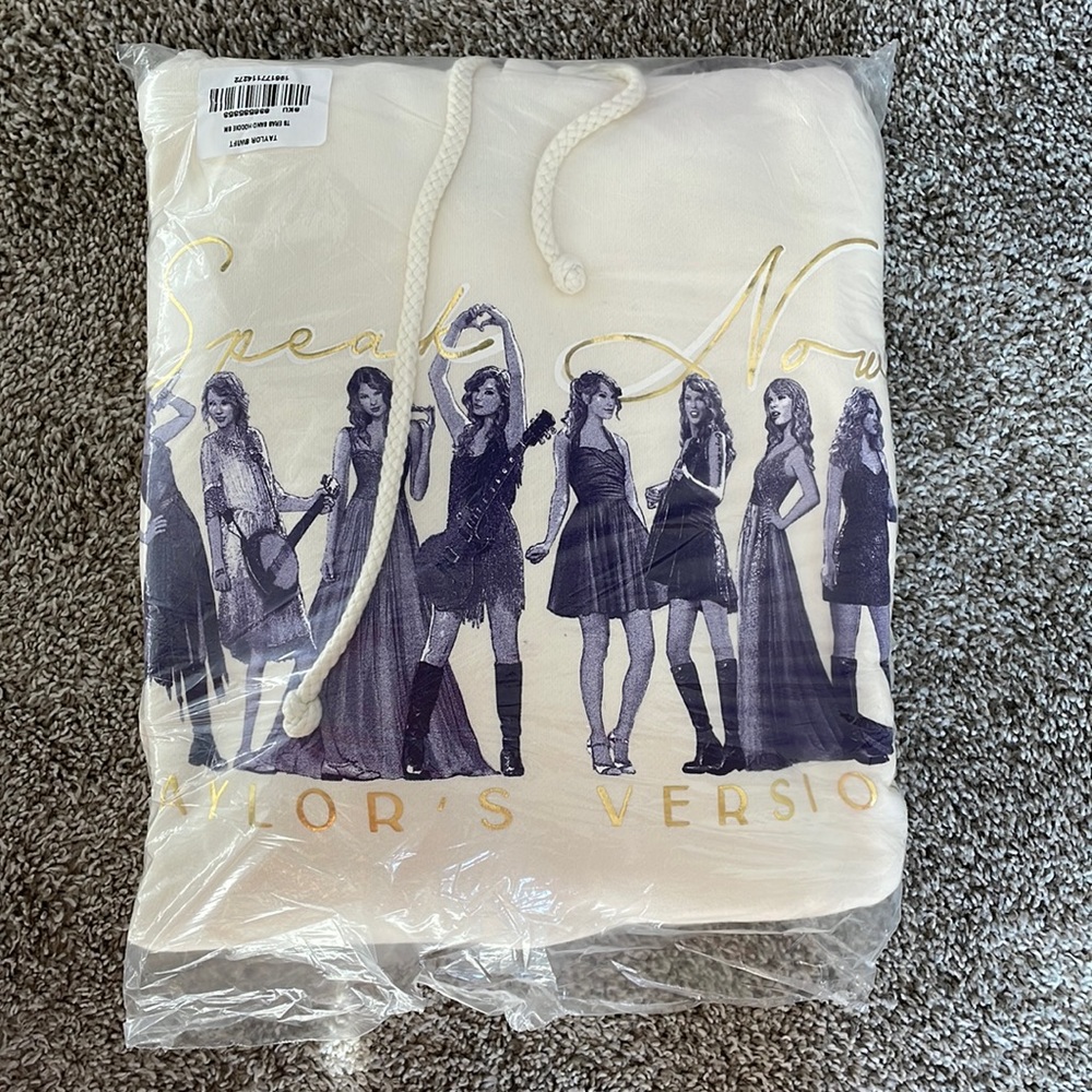 Speak Now Taylor’s Version Beige Eras Hoodie Sweatshirt NEW